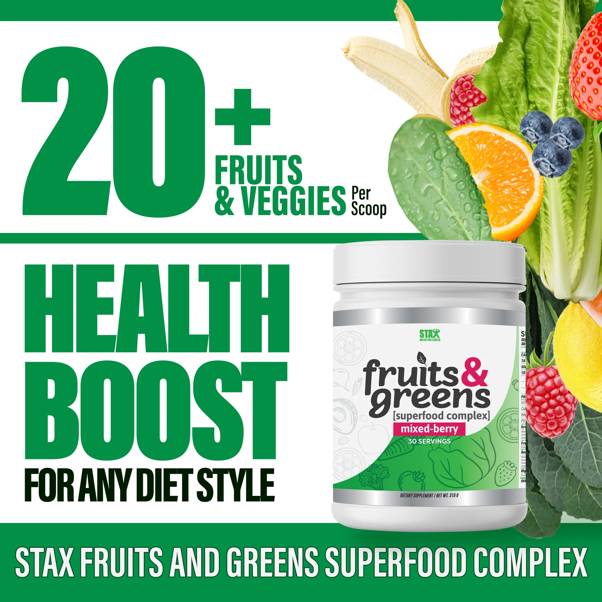 Fruits & Greens Superfood Complex (Mixed Berry) - Image 4